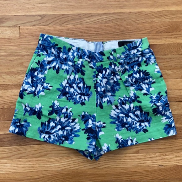 J.Crew High Rise Green Floral Short - Picture 2 of 5